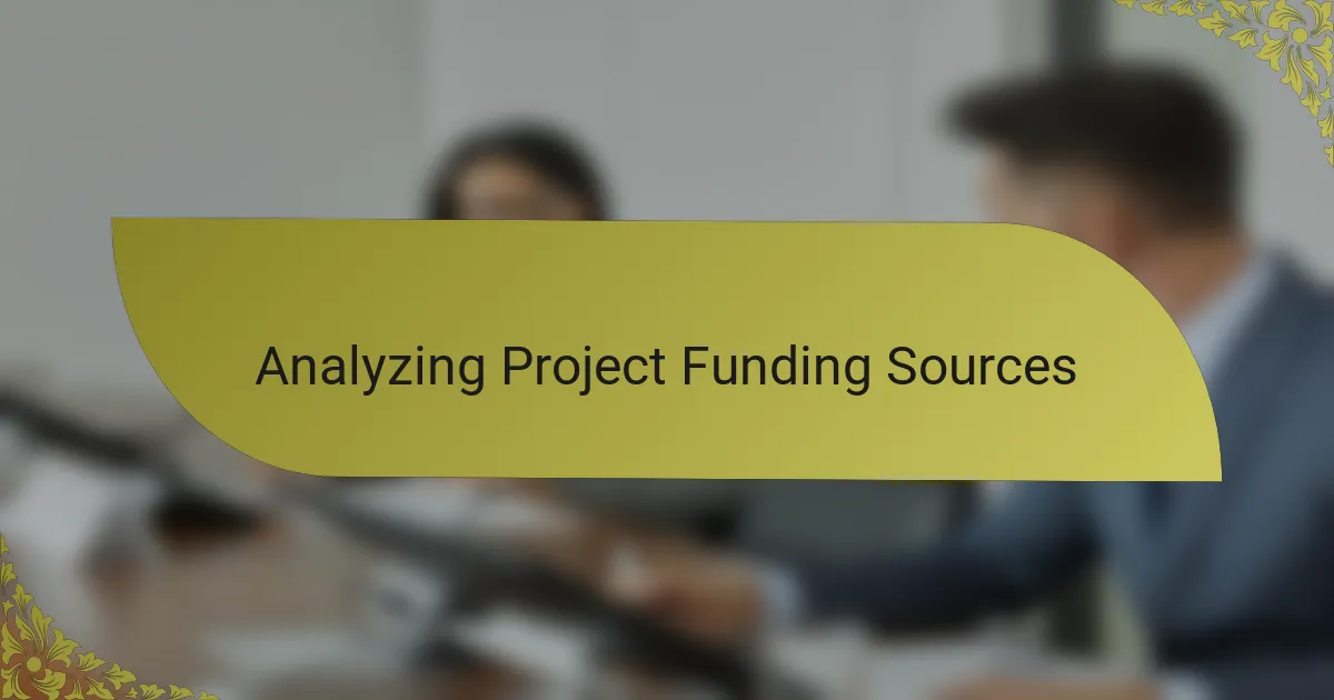 Analyzing Project Funding Sources